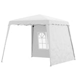 Uv50+ Pop Up Gazebo Canopy Tent With Carry Bag, 2.4 X 2.4m | White