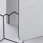 66x46cm Curved Bathroom Storage Cabinet Sliding Mirror Door