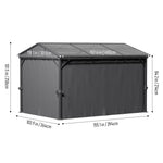 3x4m Hardtop Gazebo With Curtains Aluminium Patio Gazebo Outdoor Canopy Pavilion For Garden