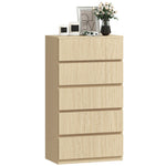 Bedroom Chest Of Drawers, 5 Drawers Dresser, Drawer Unit | Natural