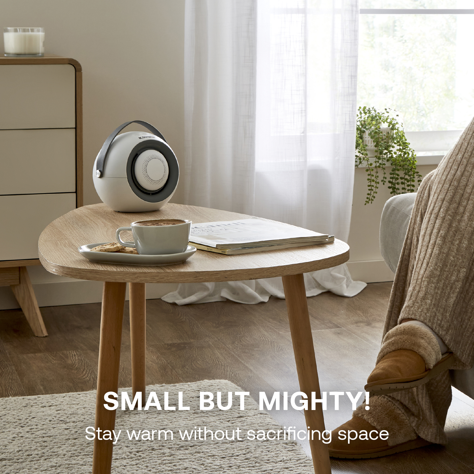 Desk Friend Fan Heater, 390w | White