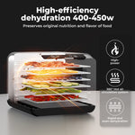 Spector Electric Food Dehydrator 6 Stainless Steel Trays Touch Control 72h Timer