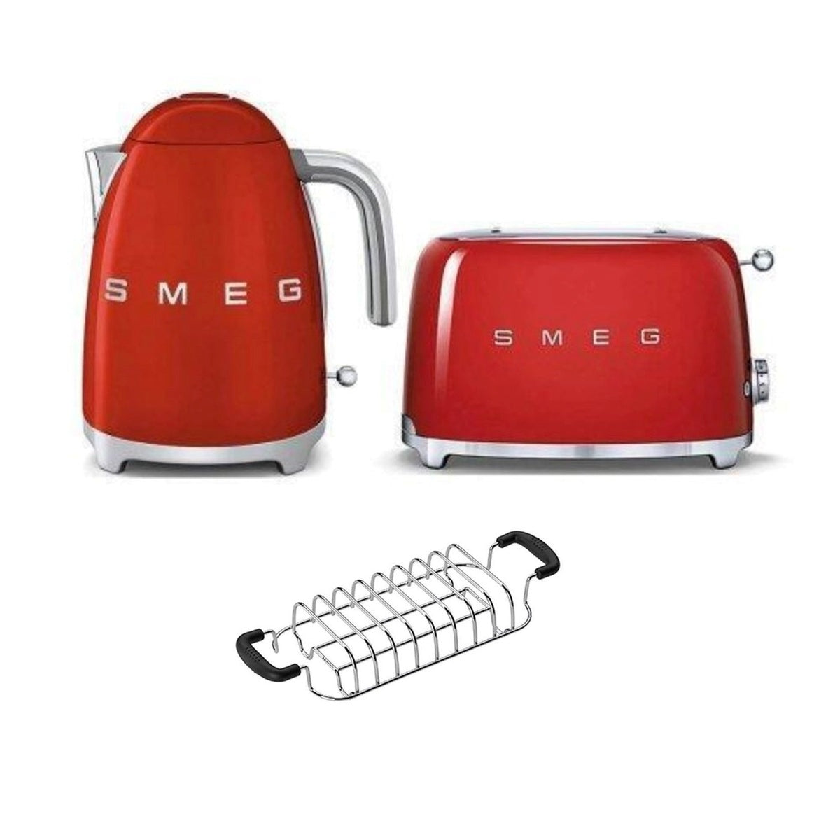 Klf03, Tsf01, Tsbw01 Kettle, Toaster & Bun Warmer Set | Red