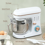 Electric Stand Mixer 5l Food Mixer With Whisk | White