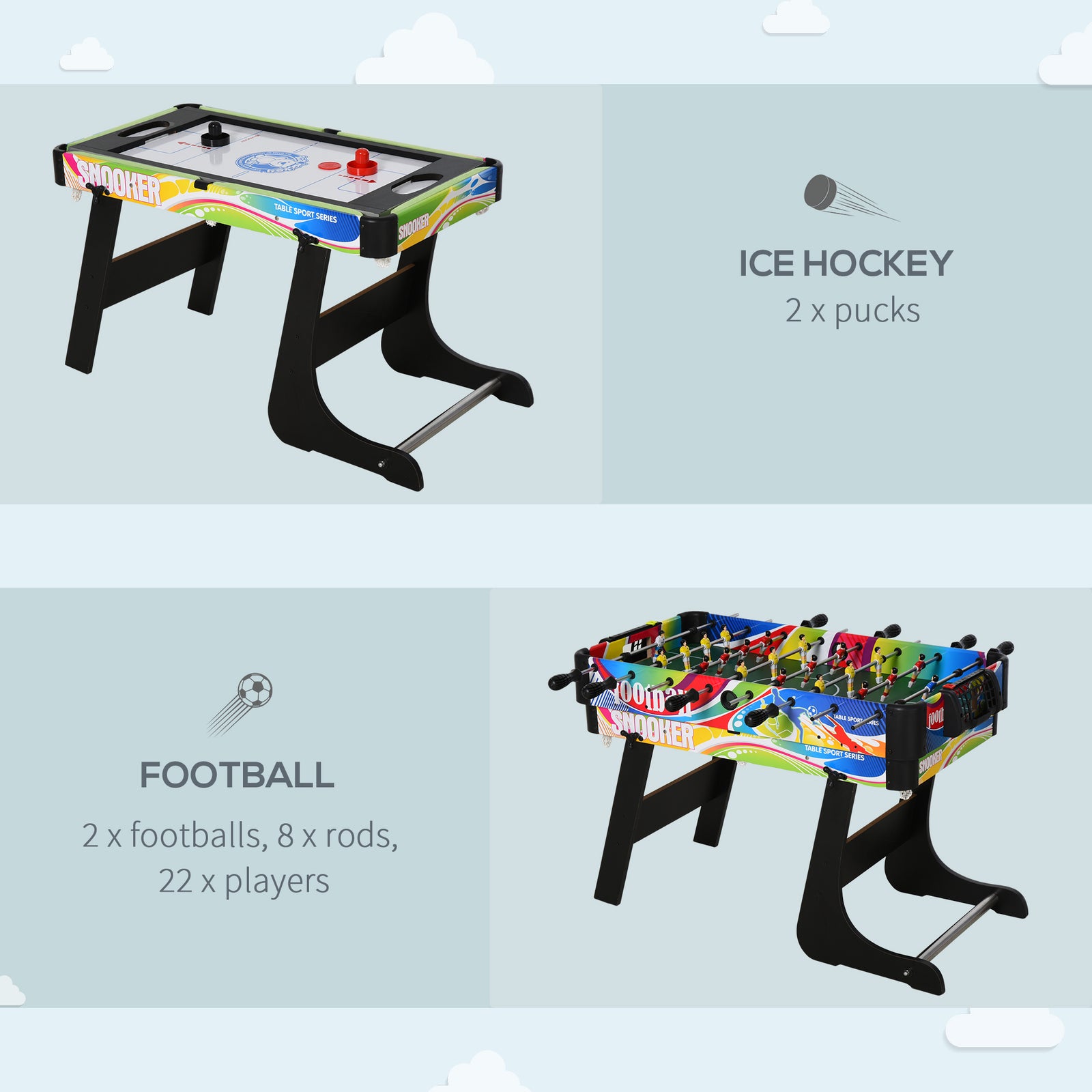 4-in-1 Foldable Game Table For Home Gaming