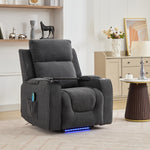 Cowley Electric Riser Recliner Chair With Massage And Heat, Drink Cooler, Table | Dark Grey