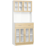 180cm Freestanding Cabinet With Glass Door