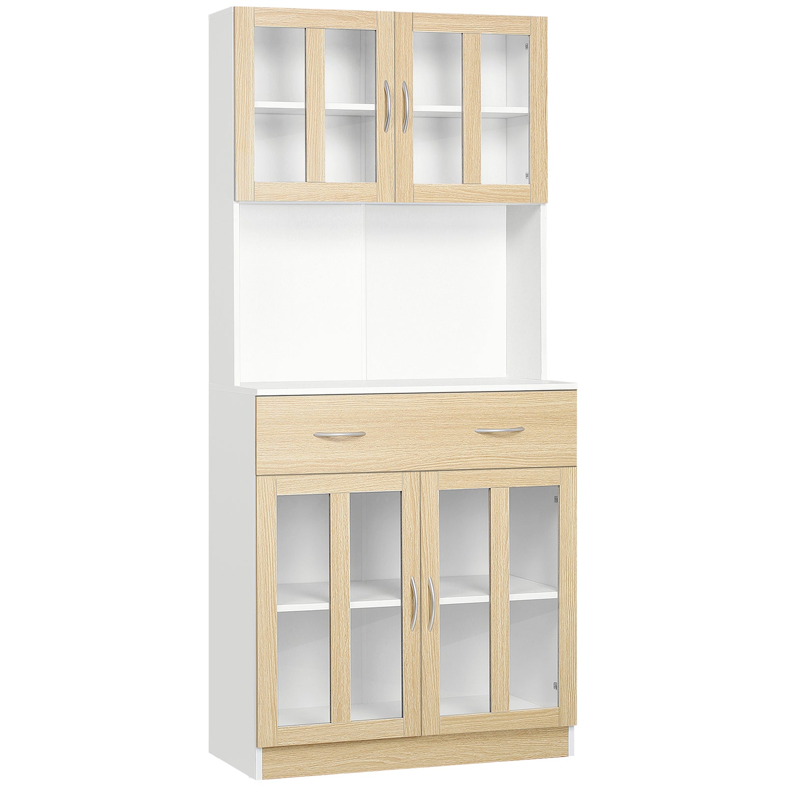 180cm Freestanding Cabinet With Glass Door