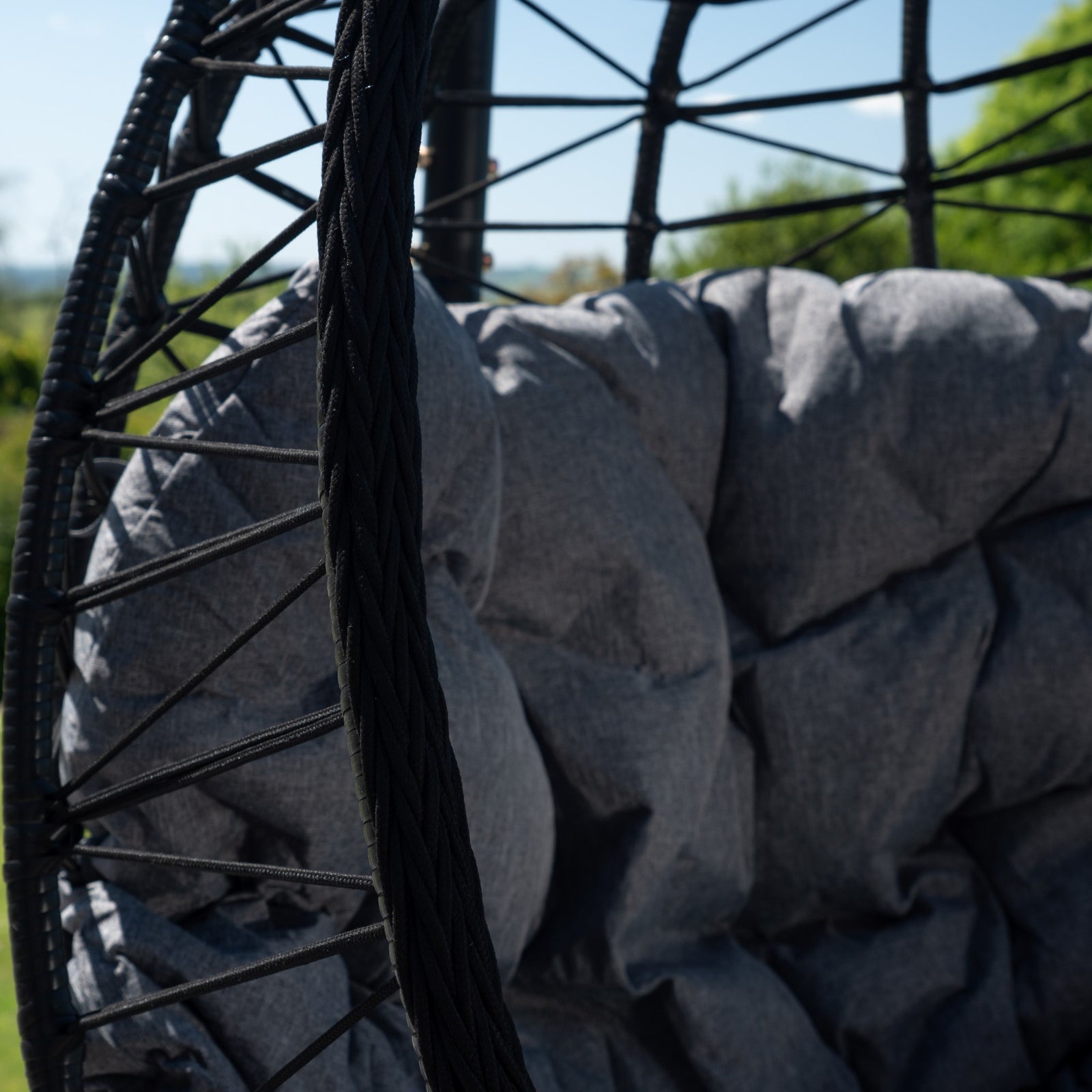 Hebden Garden Hanging Egg Chair | Dark Grey