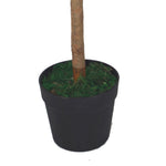 Pair Of 120cm (4ft) Plain Stem Artificial Topiary Bay Laurel Ball Trees