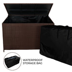Rattan Cushion Storage Box 582l | Brown