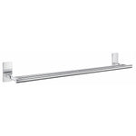 Polished Chrome Wall Mounted Towel Rail Bathroom Storage | 645mm Length | Polished Chrome