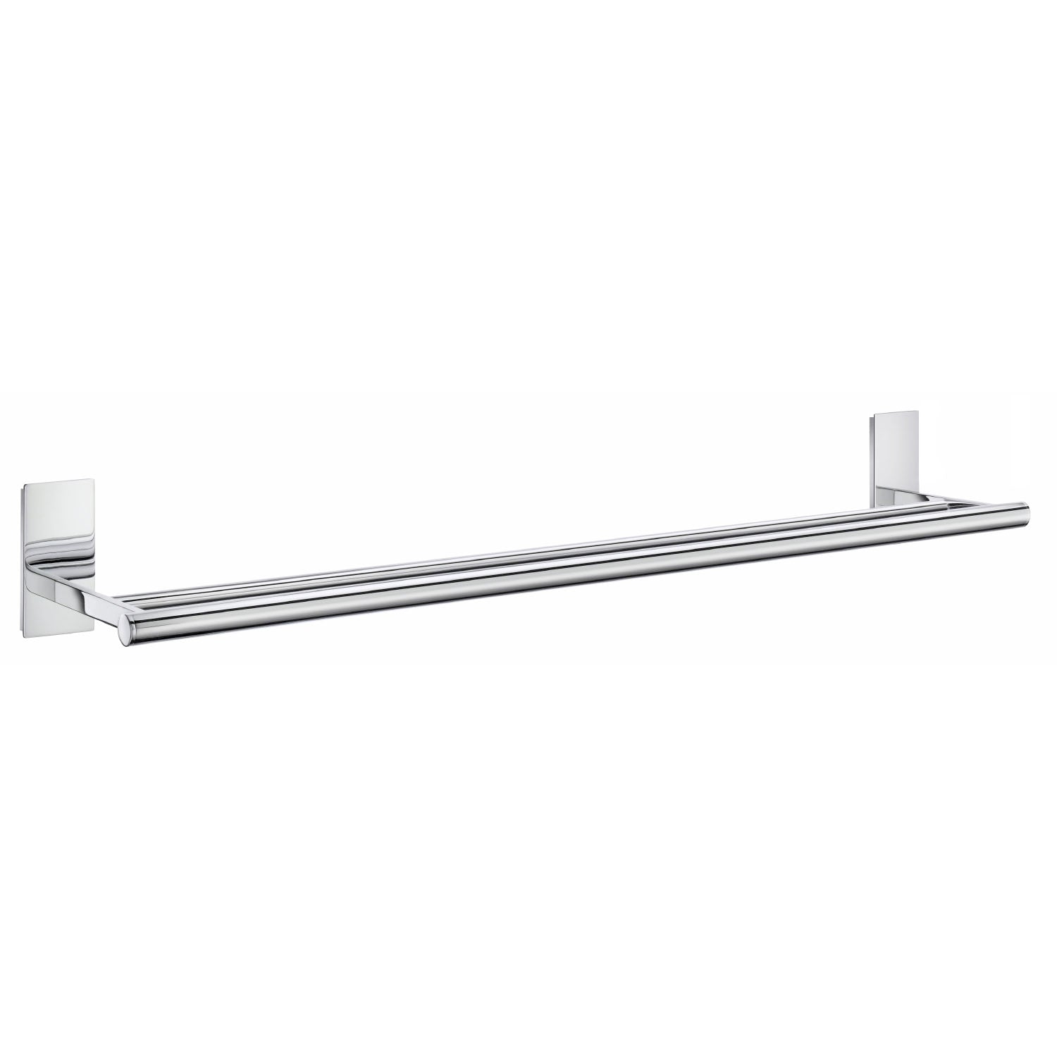 Polished Chrome Wall Mounted Towel Rail Bathroom Storage | 645mm Length | Polished Chrome