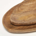 HOMESCAPES Mango Wood Nesting Trays, Set Of 2