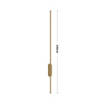 Modern Gold Aluminium Linear Led Wall Lighting Fixture 100cm | Warm