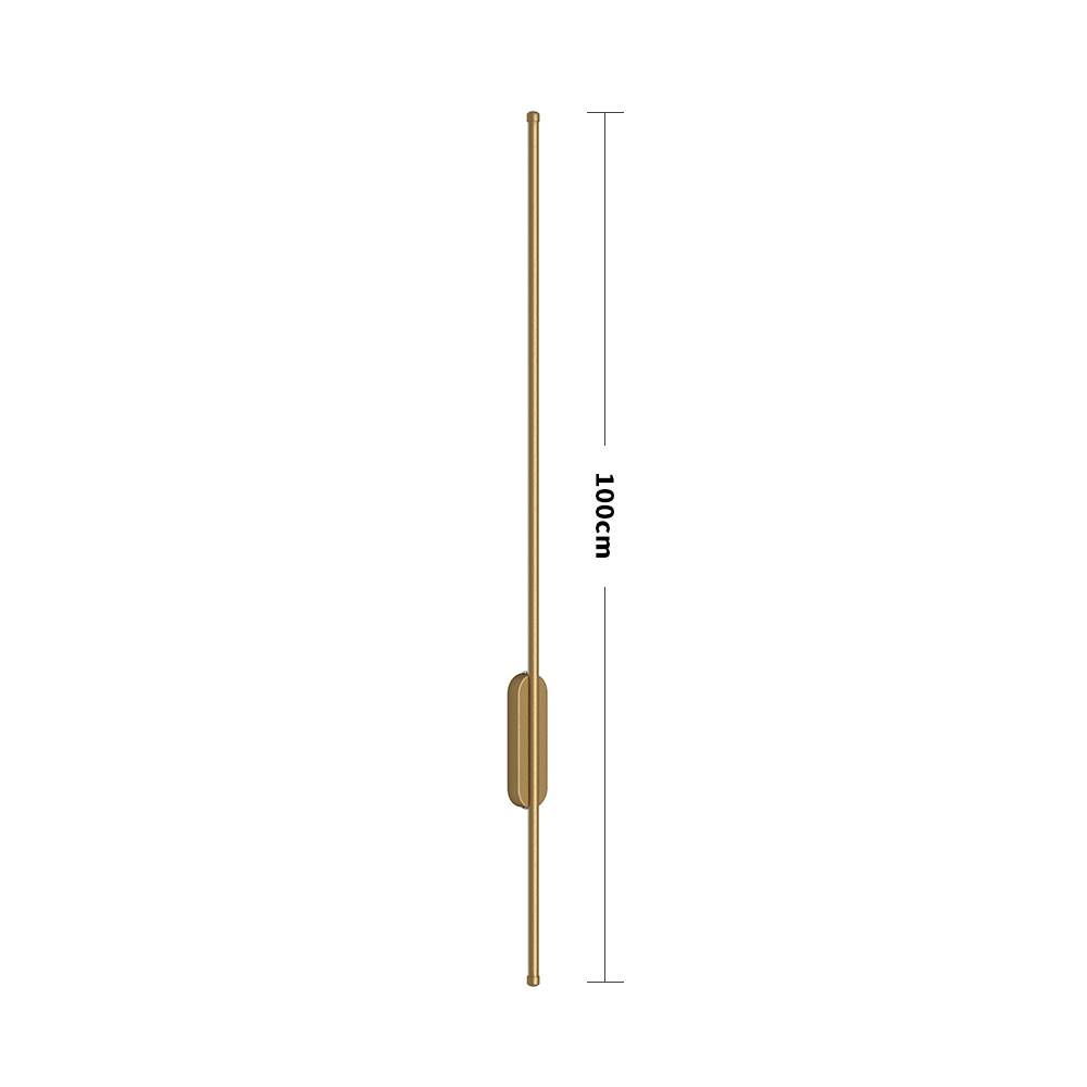 Modern Gold Aluminium Linear Led Wall Lighting Fixture 100cm | Warm