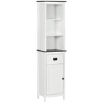 Freestanding Tallboy Storage Unit W/ Drawer Single Door