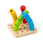 Wobbly Peg Board Wooden Stacking Toy