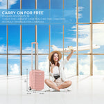 40x20x25cm Hard Case Cabin Suitcase Ryanair Free Approved Carry On | Cabin | Rose