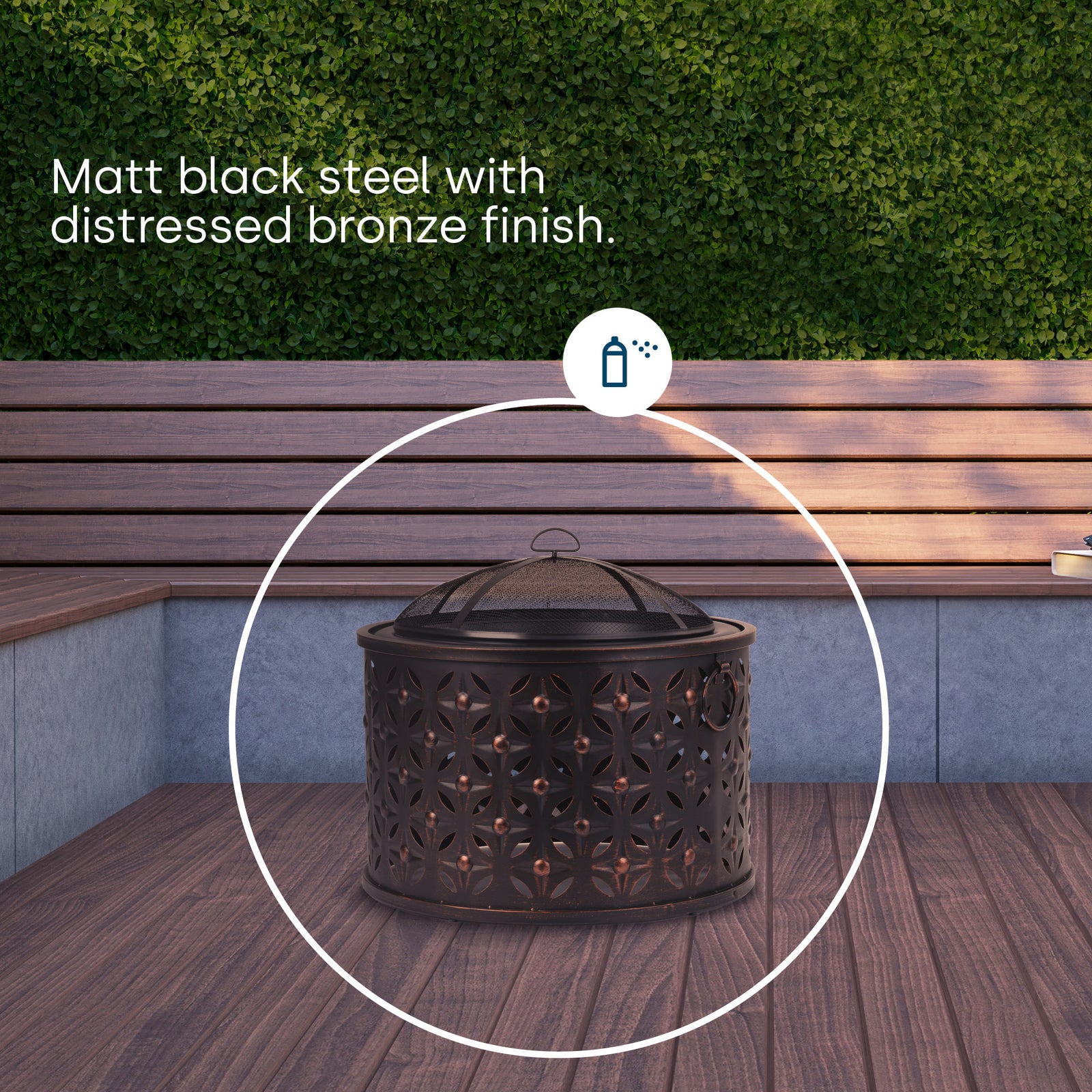 Rombo Steel Fire Pit & Grill