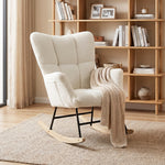 HOMCOM Tufted Rocking Chair With Side Pockets