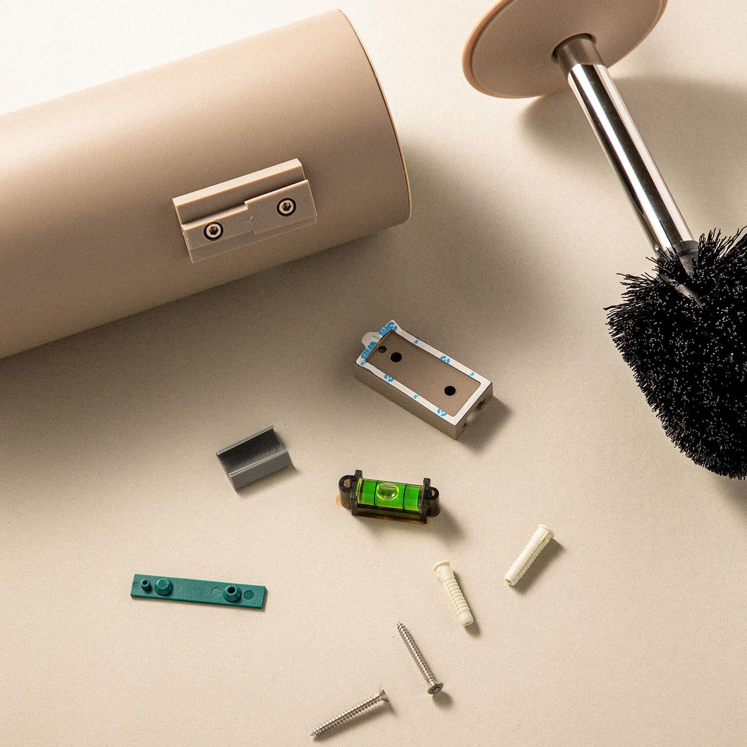 Toilet Brush, Wall Mounted, White Award-winning Design Geyser Collection