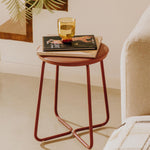 Multi Functional Stool, , Small Side Table, Beige, Geyser Collection