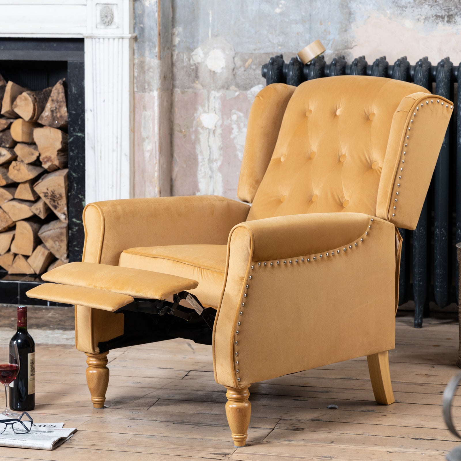 Annapoli Recliner Armchair | Yellow