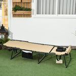 Folding Sun Lounge W/ Reading Hole | Beige