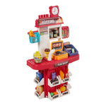Children Pretend Supermarket Shopping Playset 38pcs Toy Accessory Set | Red