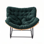 Modern Rocking Chair with Cushion – Compact | Green