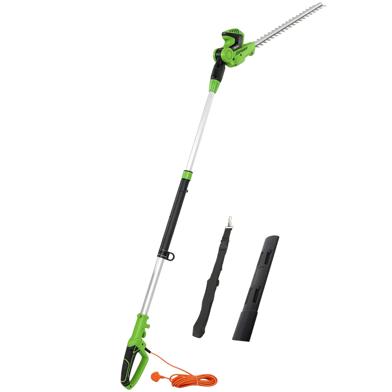 Outsunny 2.6m Corded Extendable Hedge Trimmer With 90 Adjustable Head