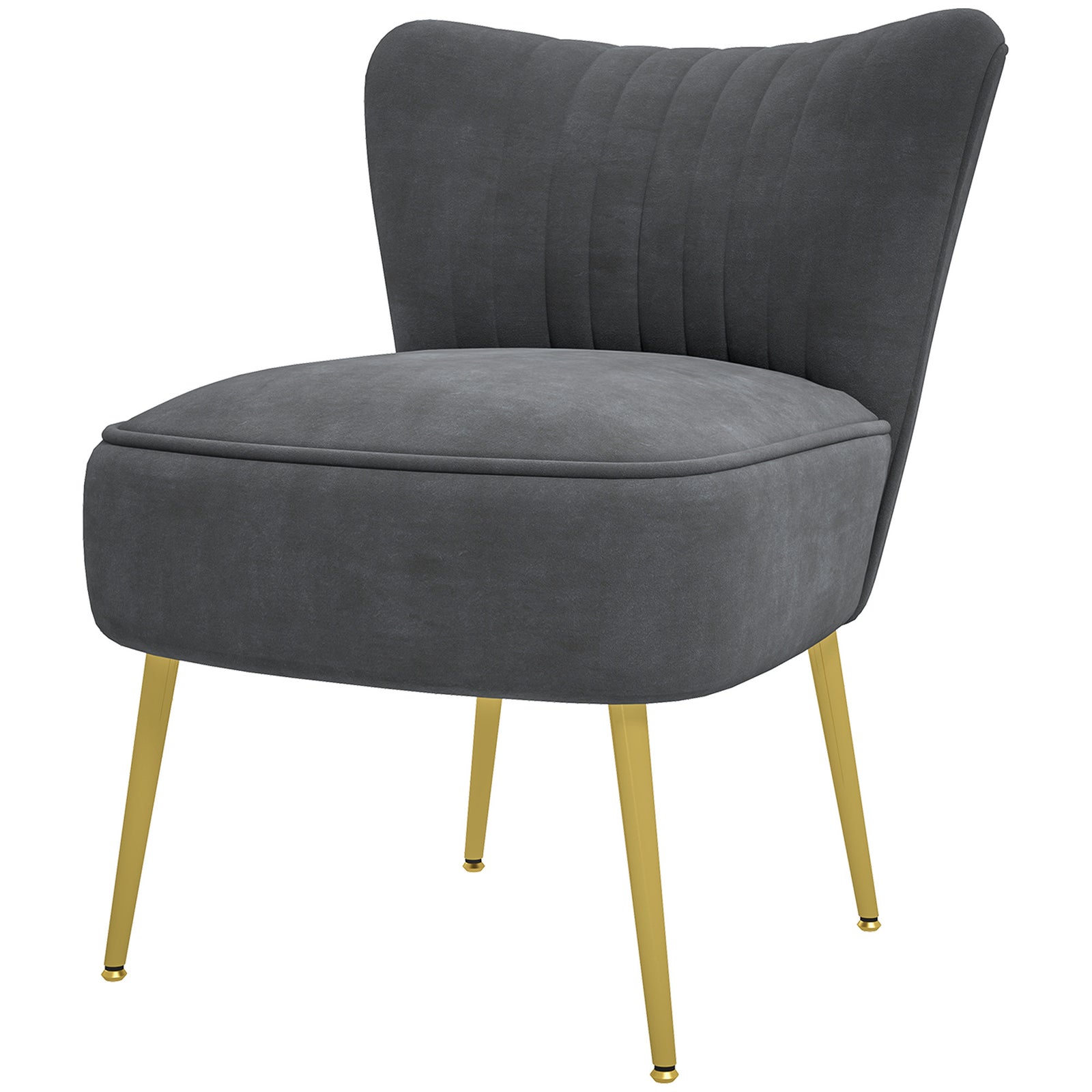 Accent Chair Wingback Armless Chair For Bedroom