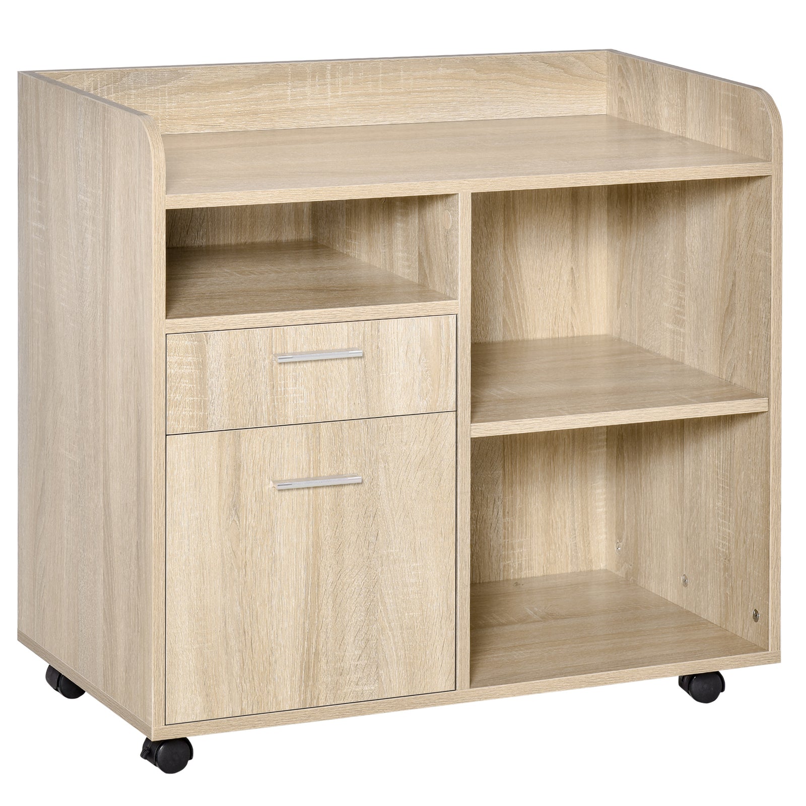 Filing Cabinet Mobile Printer Stand Adjustable Storage Shelf