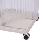 3-tier Plastic Square Bookshelf With Wheels