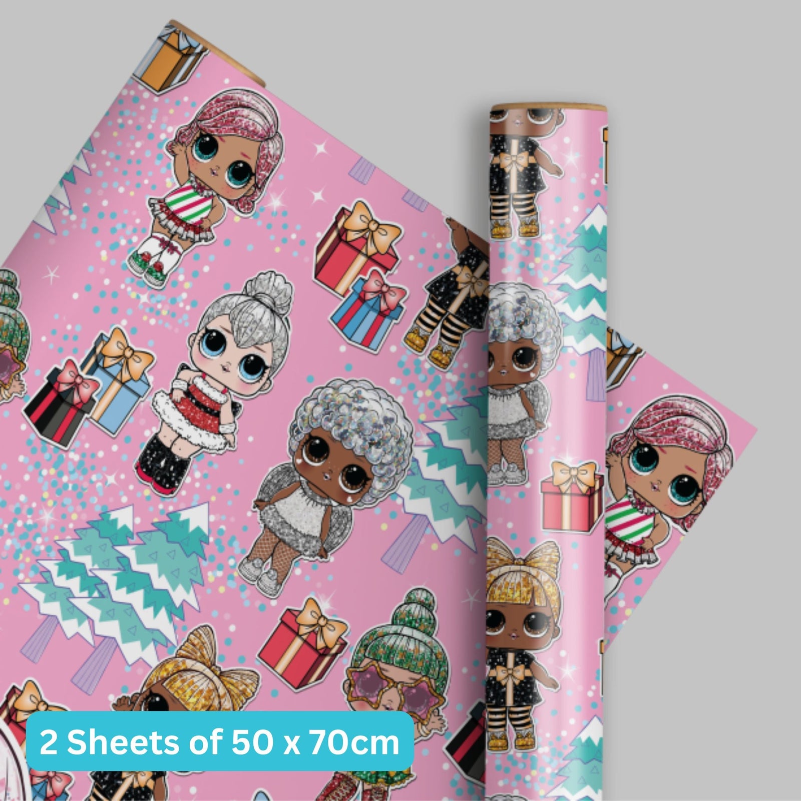 Christmas Wrapping Paper 2 Sheets & 2 Tags
