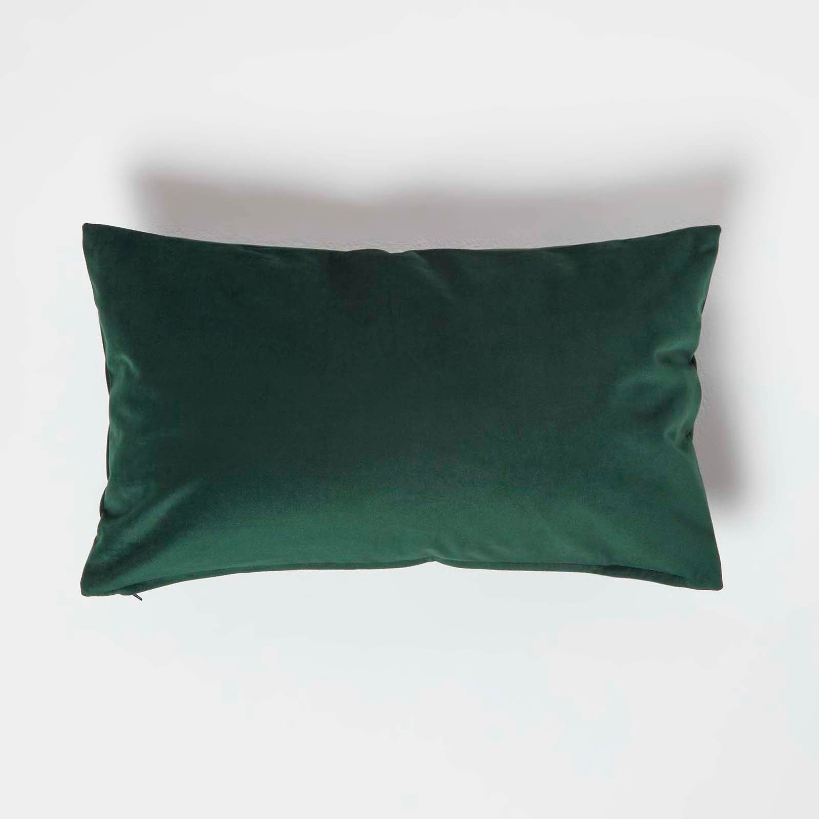 Velvet Cushion With Microfibre Insert | 30cm x 50cm | Green
