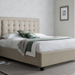 Brandon Fabric Ottoman Bed | King | Beige