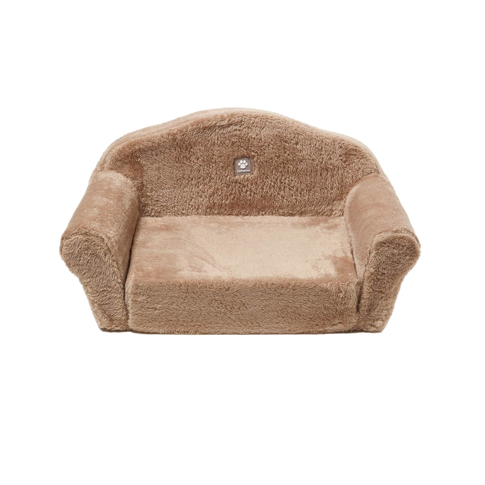 Plush Fold Out Sofa Pet Bed | Medium | Beige