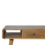 Solid Wood Curved Oak-ish Coffee Table
