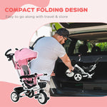 6 In 1 Trike For Toddler 1-5 Years With Parent Handle | Pink