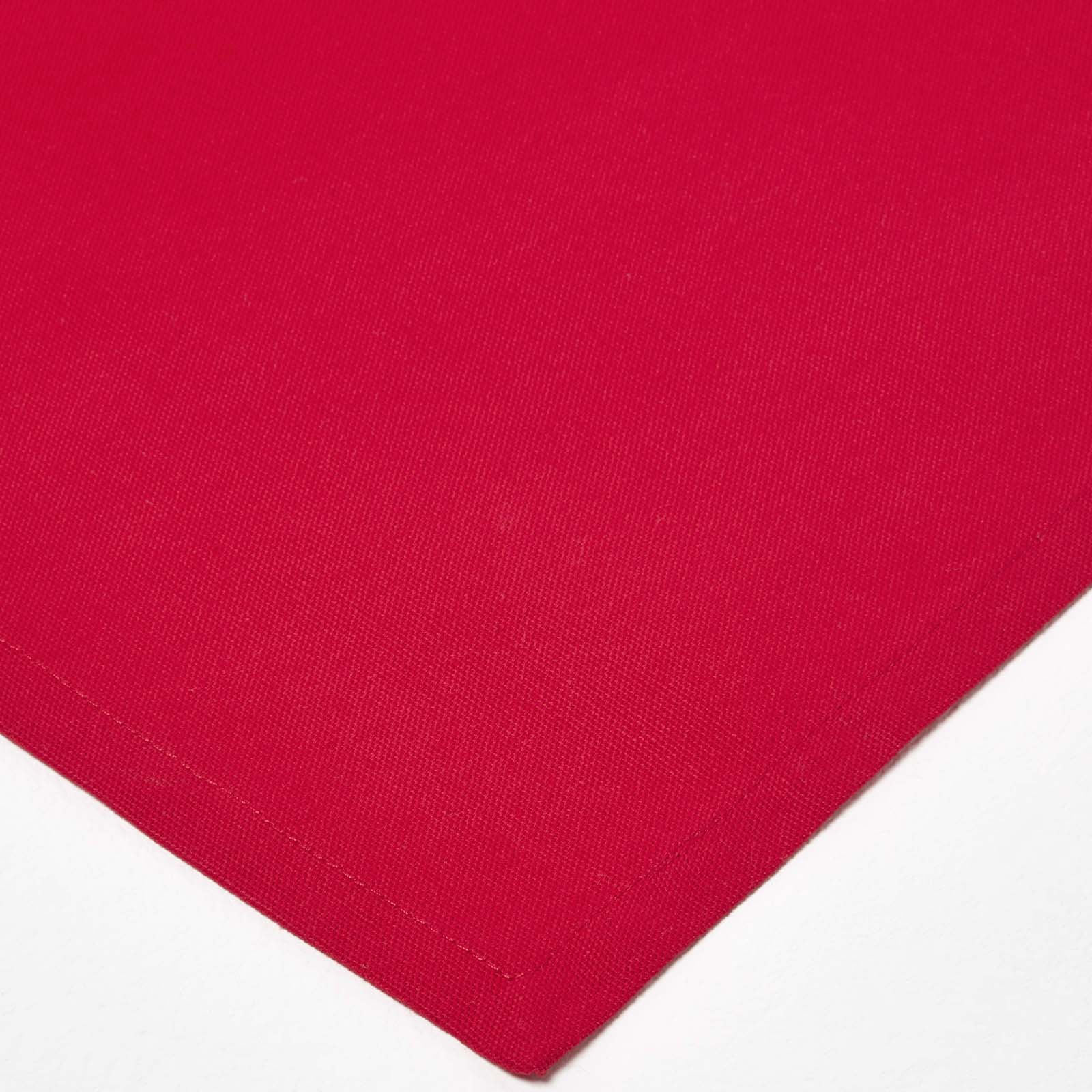Plain Cotton Fabric 4 Napkins Set | 45cm x 45cm | Red