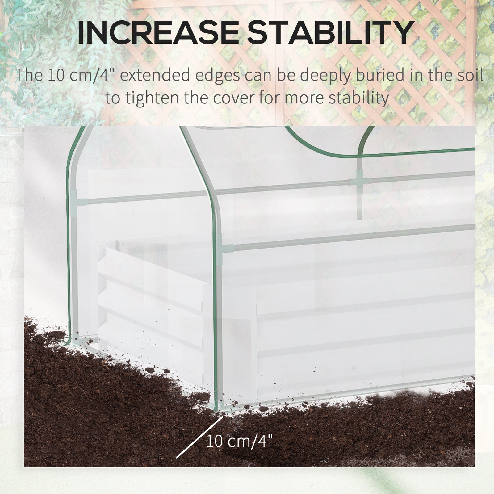 Raised Garden Bed With Greenhouse | Silver