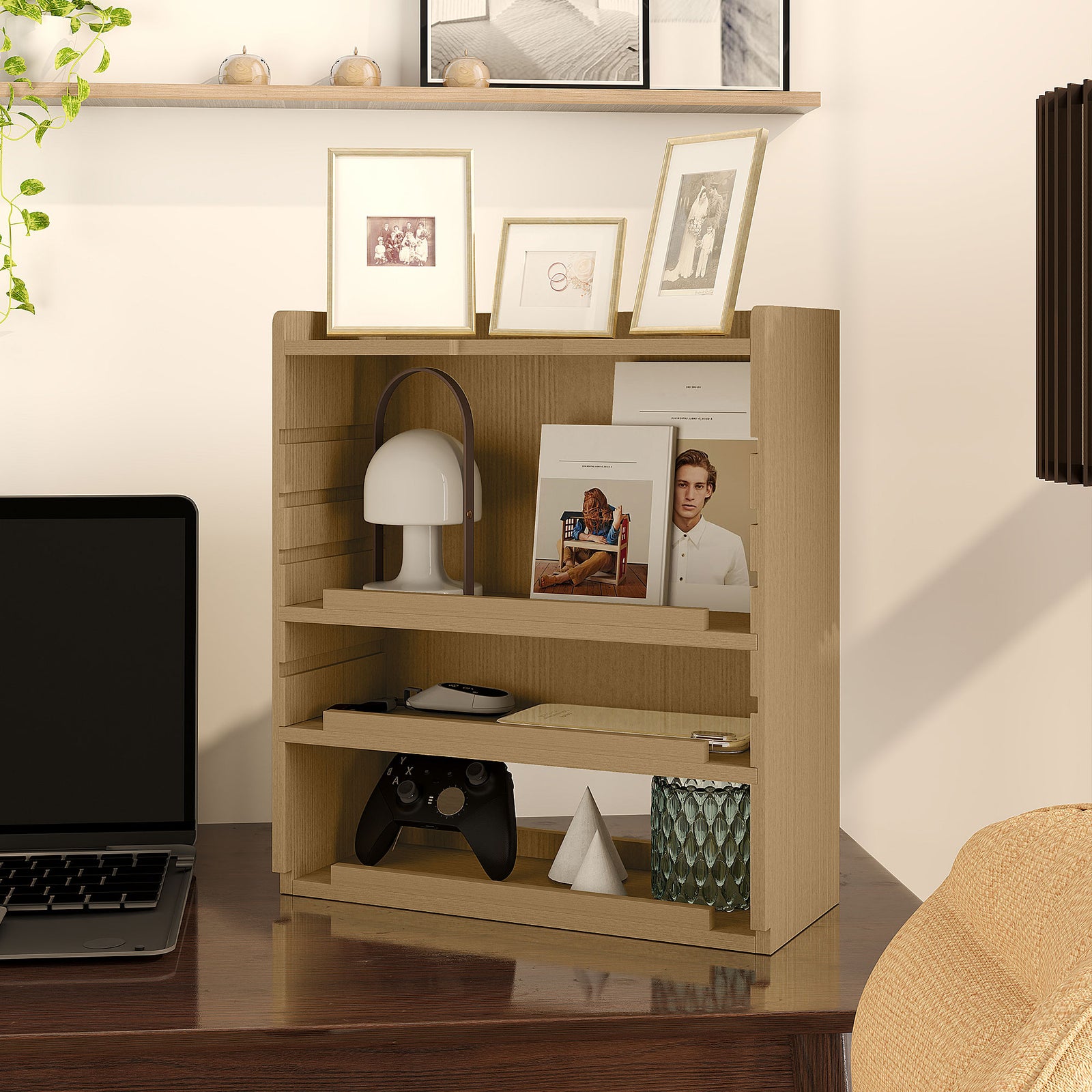 4-tier Desktop Organiser With Cable Management | One Size | Natura