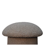 Solid Mango Wood Mud Boucle Mushroom Footstool