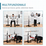 Portable Squat Rack With Wheels For Weight Lifting | Black