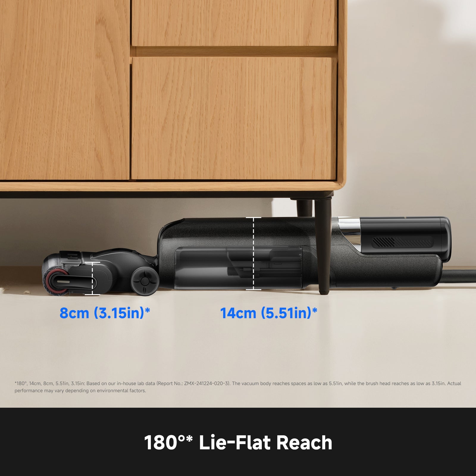 MOVA M10 Air Wet & Dry Vacuum Cleaner, 20,000Pa Suction, 60-Degree Hot Air Brush-Drying System, 180-Degree Lie-Flat Design
