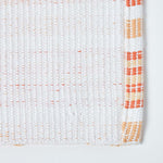 Handloomed Striped Cotton Bath Mat | 40 x 60cm | Orange