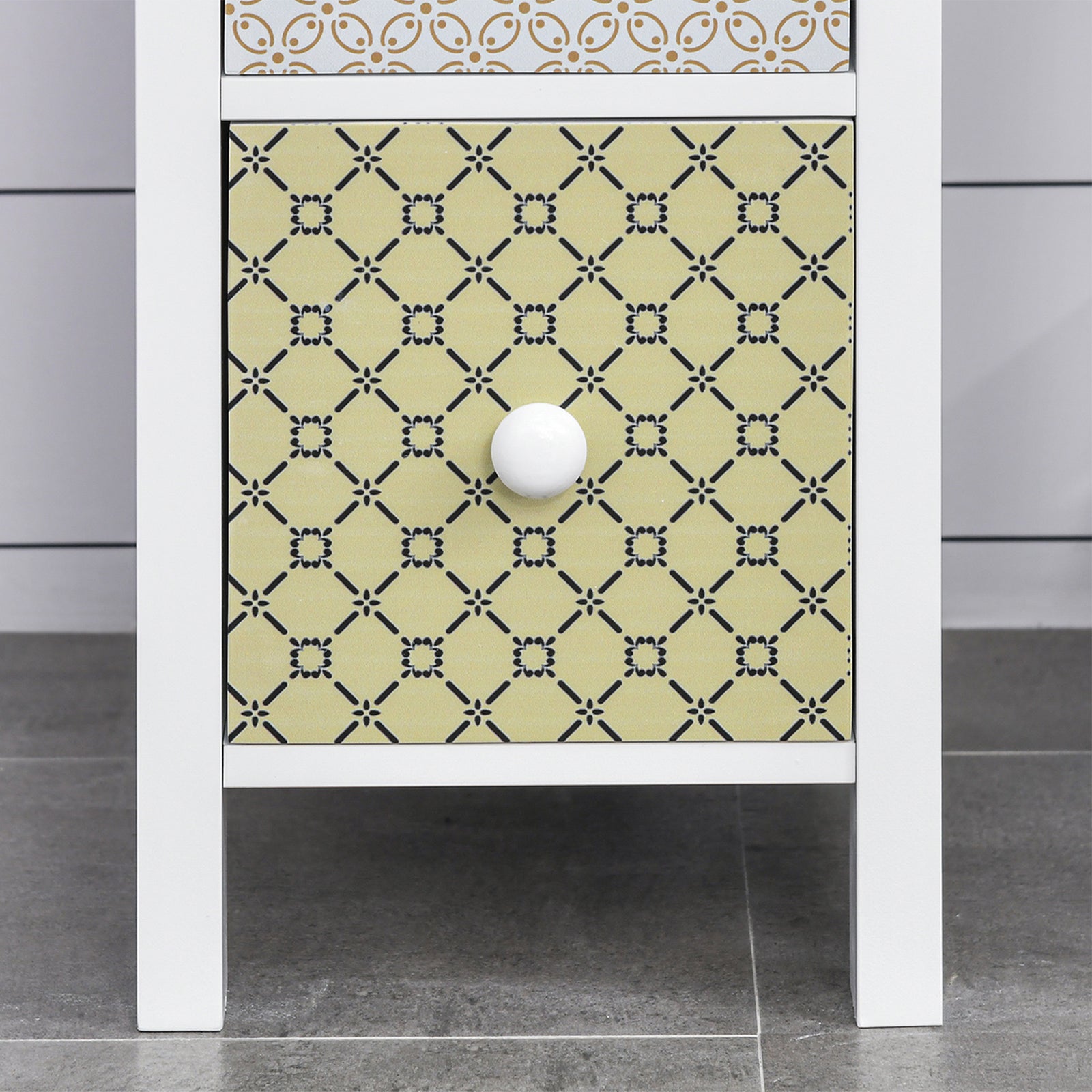 Drawer Cabinet, 4 Drawer Storage Organizer Unit Bathroom