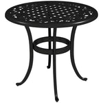 60cm Round Hollow Top Design Side Table W/ Cast Aluminum